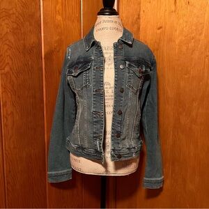 Evereve Denim Jacket with Pockets Size Medium